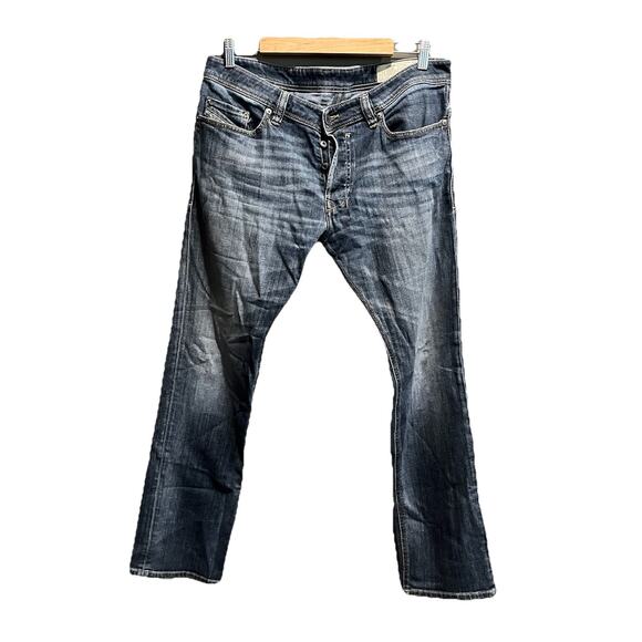 Diesel Safado Blue Regular Slim Straight 088K Stretch Men's Jeans Size W33 L30 - Picture 1 of 6